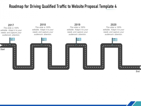 Roadmap For Driving Qualified Traffic To Website Proposal Template Four Flow Process Ppt Icon Grid PDF Roadmap For Driving Qualified Traffic To Website Proposal Template Four Flow Process Ppt Icon Grid PDF