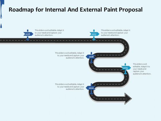 Roadmap For Internal And External Paint Proposal Ppt Show Layout PDF