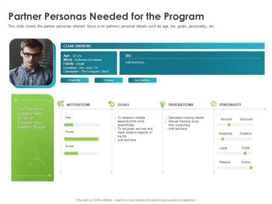 Robust Partner Sales Enablement Program Partner Personas Needed For The Program Brochure PDF