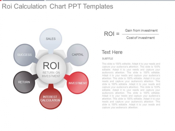 Roi Calculation Chart Ppt Templates Powerpoint Templates