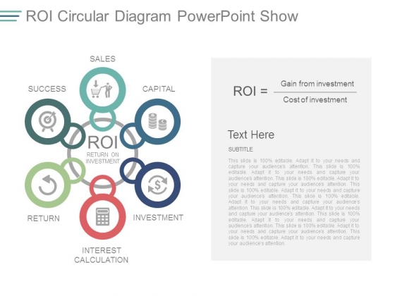 Roi Circular Diagram Powerpoint Show