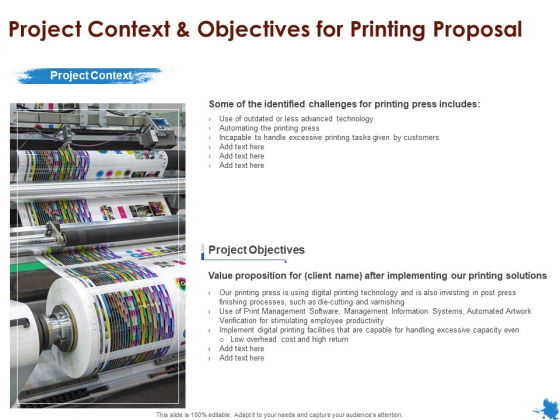 Rotary Press Printing Project Context And Objectives For Printing Proposal Ppt Slides Example PDF Rotary Press Printing Project Context And Objectives For Printing Proposal Ppt Slides Example PDF