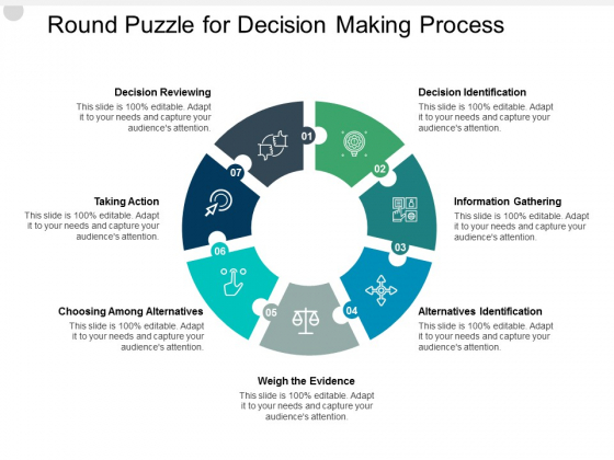 Round Puzzle For Decision Making Process Ppt PowerPoint Presentation Gallery Slideshow Round Puzzle For Decision Making Process Ppt PowerPoint Presentation Gallery Slideshow
