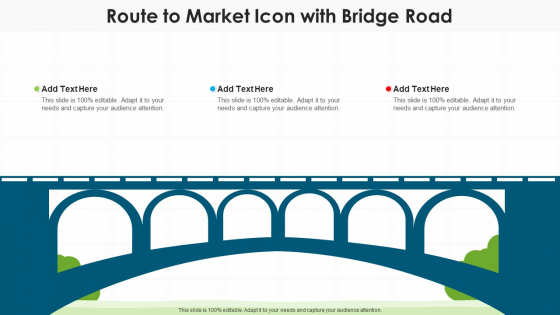 Route To Market Icon With Bridge Road Template PDF