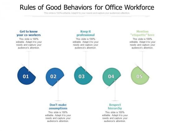 Rules Of Good Behaviors For Office Workforce Ppt PowerPoint Presentation File Information PDF Rules Of Good Behaviors For Office Workforce Ppt PowerPoint Presentation File Information PDF