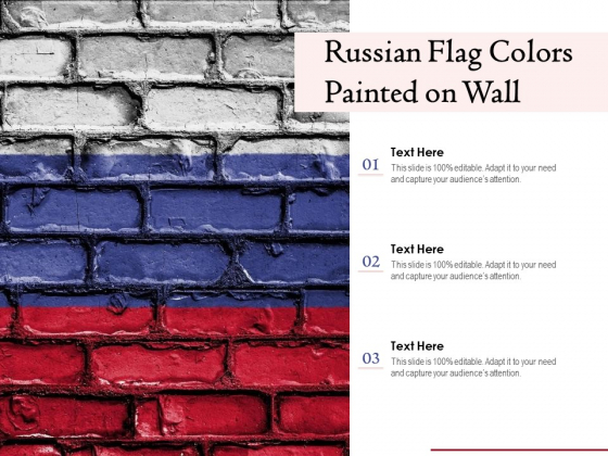 Russian Flag Colors Painted On Wall Ppt PowerPoint Presentation File Smartart PDF