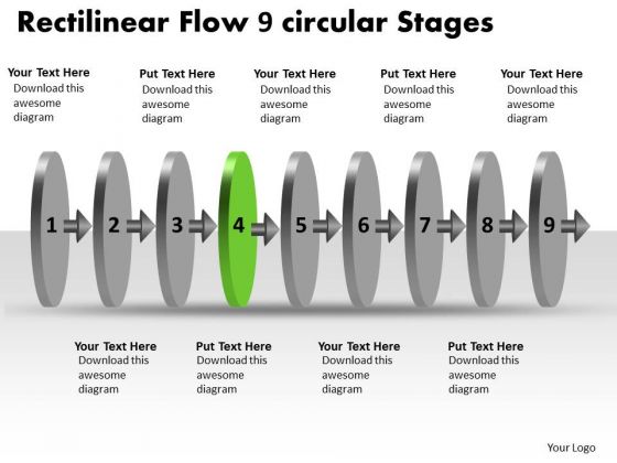 Rectilinear Flow 9 Circular Stages Tech Support Chart PowerPoint Slides Rectilinear Flow 9 Circular Stages Tech Support Chart PowerPoint Slides