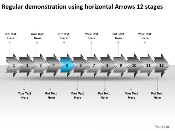 Regular Demonstration Using Horizontal Arrows 12 Stages Prototyping Business PowerPoint Slides Regular Demonstration Using Horizontal Arrows 12 Stages Prototyping Business PowerPoint Slides