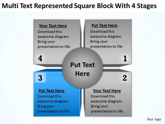 Represented Square Block With 4 Stages Ppt Marketing Business Plan Outline PowerPoint Slides Represented Square Block With 4 Stages Ppt Marketing Business Plan Outline PowerPoint Slides