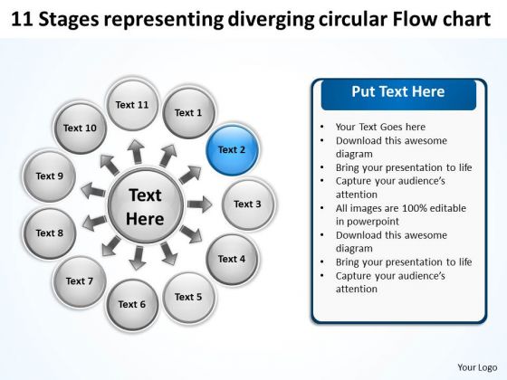 Representing Diverging Circular Flow Chart Process Diagram PowerPoint Templates Representing Diverging Circular Flow Chart Process Diagram PowerPoint Templates