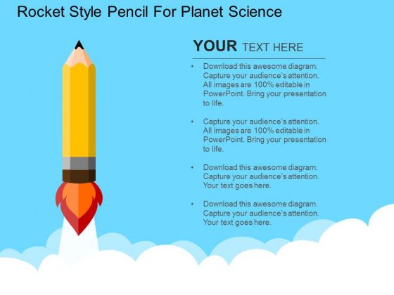 Rocket Style Pencil For Planet Science PowerPoint Templates Rocket Style Pencil For Planet Science PowerPoint Templates