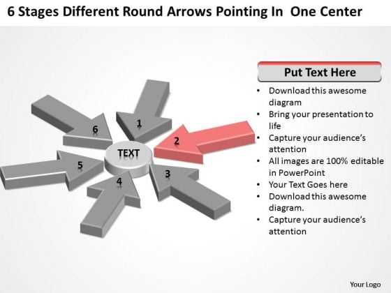 Round Arrows Pointing One Center 5 Year Business Plan Template PowerPoint Slides Round Arrows Pointing One Center 5 Year Business Plan Template PowerPoint Slides