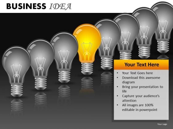 Row Of Light Bulbs PowerPoint Ppt Templates Row Of Light Bulbs PowerPoint Ppt Templates