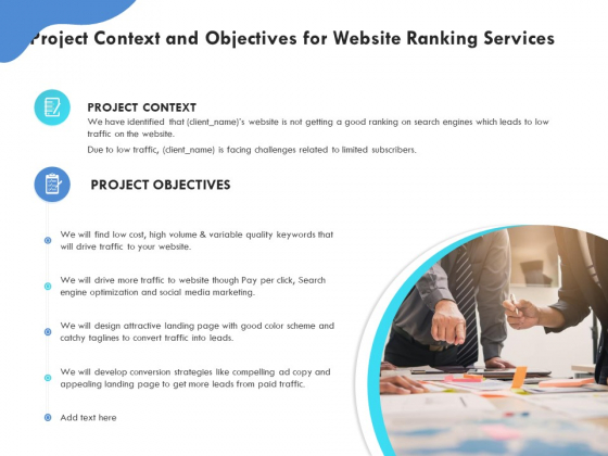 SEO Proposal Template Project Context And Objectives For Website Ranking Services Ppt PowerPoint Presentation Icon PDF SEO Proposal Template Project Context And Objectives For Website Ranking Services Ppt PowerPoint Presentation Icon PDF