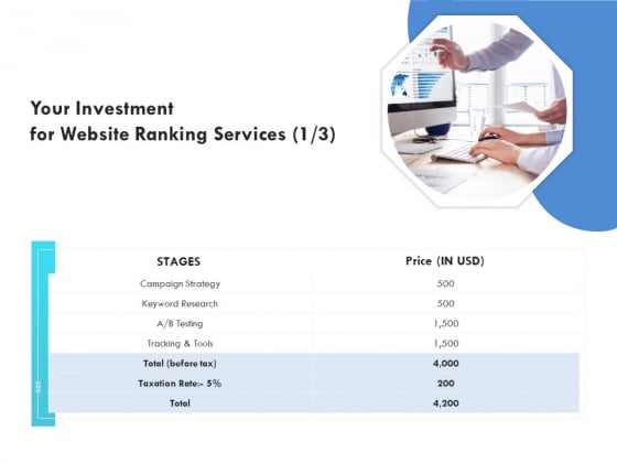 SEO Proposal Template Your Investment For Website Ranking Services Price Ppt PowerPoint Presentation Professional Brochure PDF SEO Proposal Template Your Investment For Website Ranking Services Price Ppt PowerPoint Presentation Professional Brochure PDF