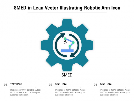 SMED In Lean Vector Illustrating Robotic Arm Icon Ppt PowerPoint Presentation File Template PDF