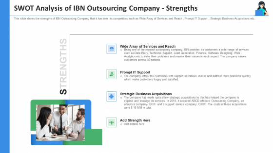 SWOT Analysis Of IBN Outsourcing Company Strengths Ppt Gallery Picture PDF SWOT Analysis Of IBN Outsourcing Company Strengths Ppt Gallery Picture PDF