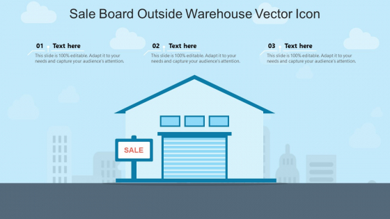 Sale Board Outside Warehouse Vector Icon Ppt PowerPoint Presentation File Background Image PDF