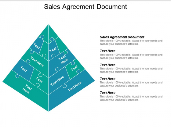 Sales Agreement Document Ppt PowerPoint Presentation Infographics Design Inspiration Cpb
