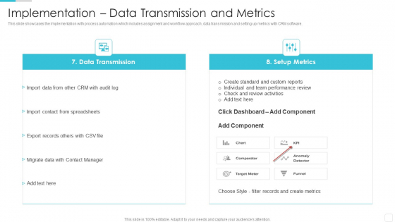 Sales CRM Cloud Solutions Deployment Implementation Data Transmission And Metrics Brochure PDF Sales CRM Cloud Solutions Deployment Implementation Data Transmission And Metrics Brochure PDF