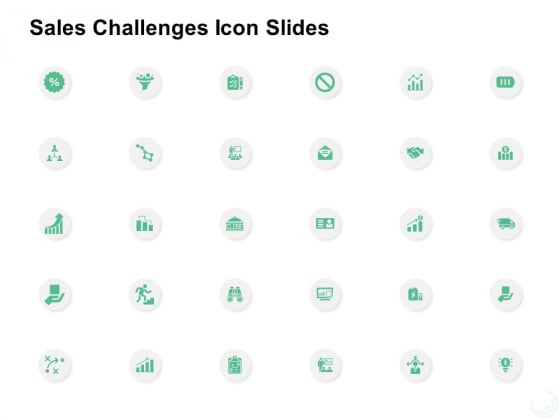 Sales Challenges Icon Slides Growth Ppt PowerPoint Presentation Ideas Microsoft