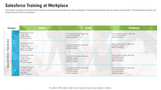 Sales Department Strategies Increase Revenues Salesforce Training At Workplace Demonstration PDF
