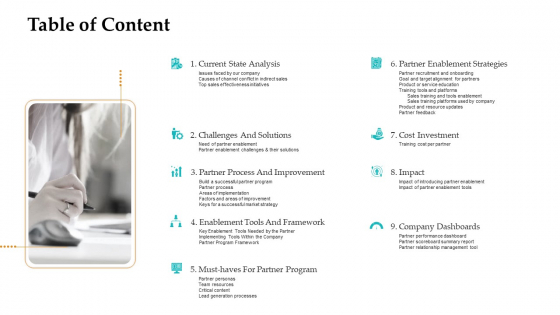 Sales Facilitation Partner Management Table Of Content Inspiration PDF Sales Facilitation Partner Management Table Of Content Inspiration PDF