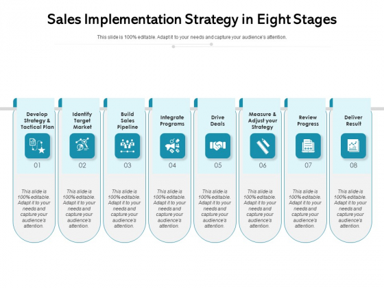 Sales Implementation Strategy In Eight Stages Ppt PowerPoint Presentation Gallery Rules PDF Sales Implementation Strategy In Eight Stages Ppt PowerPoint Presentation Gallery Rules PDF