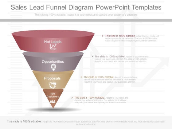Sales Lead Funnel Diagram Powerpoint Templates