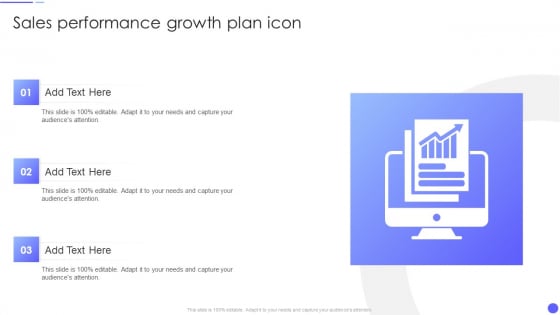 Sales Performance Growth Plan Icon Slides PDF