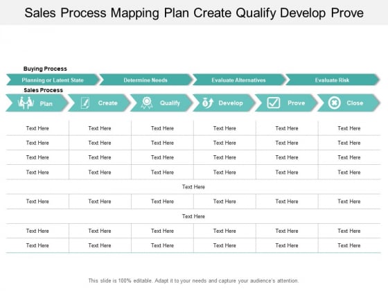 sales process mapping plan create qualify develop prove ppt presentation outline format