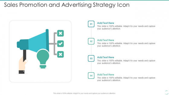 Sales Promotion And Advertising Strategy Icon Ideas PDF