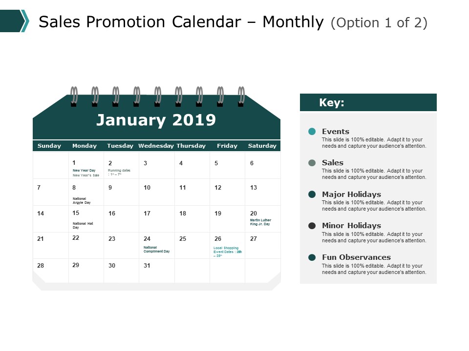 Sales Promotion Calendar Monthly Marketing Ppt PowerPoint Presentation Portfolio Rules
