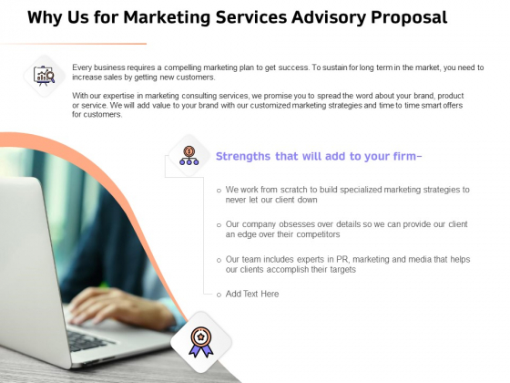 Sales Strategy Consulting Why Us For Marketing Services Advisory Proposal Professional PDF Sales Strategy Consulting Why Us For Marketing Services Advisory Proposal Professional PDF