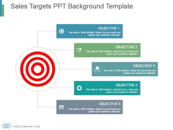 Sales Targets Ppt Background Template