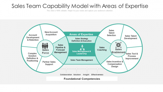 Sales Team Capability Model With Areas Of Expertise Ppt Pictures Portfolio PDF