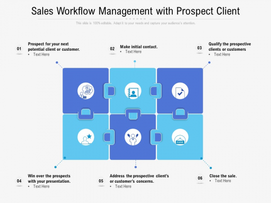 Sales Workflow Management With Prospect Client Ppt PowerPoint Presentation File Design Inspiration PDF