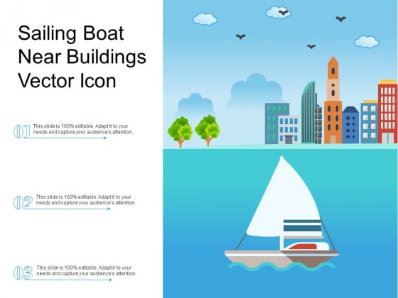Saling Boat Near Buildings Vector Icon Ppt PowerPoint Presentation File Portfolio PDF