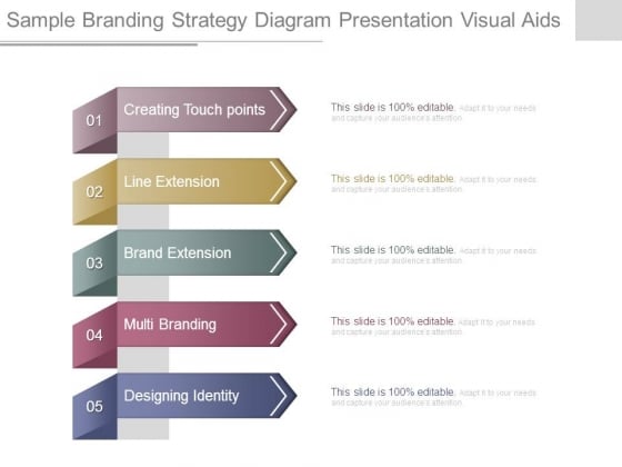Sample Branding Strategy Diagram Presentation Visual Aids