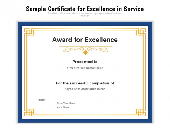 Sample Certificate For Excellence In Service Ppt PowerPoint Presentation Gallery Gridlines PDF Sample Certificate For Excellence In Service Ppt PowerPoint Presentation Gallery Gridlines PDF