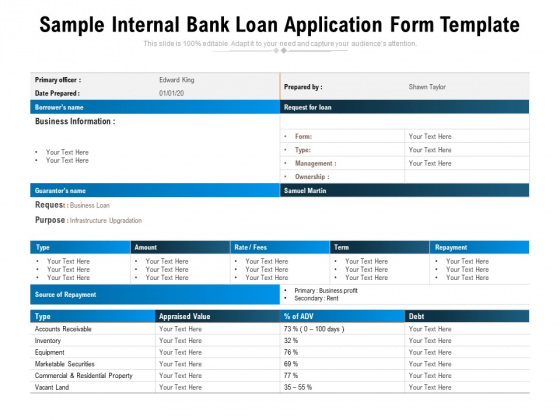 Sample Internal Bank Loan Application Form Template Ppt PowerPoint Presentation File Background Image PDF Sample Internal Bank Loan Application Form Template Ppt PowerPoint Presentation File Background Image PDF