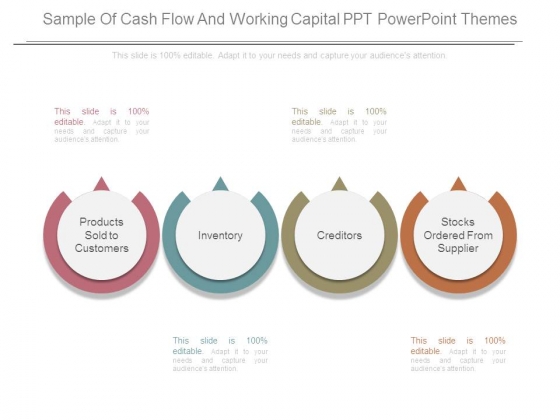 Sample Of Cash Flow And Working Capital Ppt Powerpoint Themes