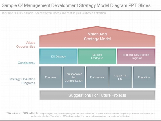 Sample Of Management Development Strategy Model Diagram Ppt Slides