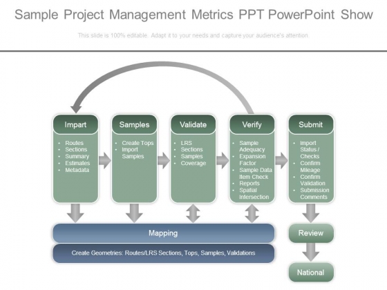 Sample Project Management Metrics Ppt Powerpoint Show