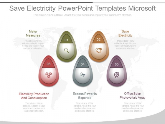Save Electricity Powerpoint Templates Microsoft