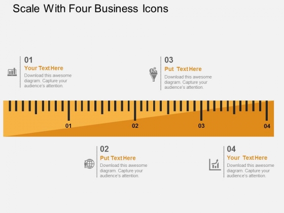 Scale With Four Business Icons Powerpoint Templates Scale With Four Business Icons Powerpoint Templates