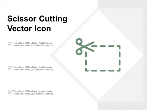 Scissor Cutting Vector Icon Ppt PowerPoint Presentation File Pictures