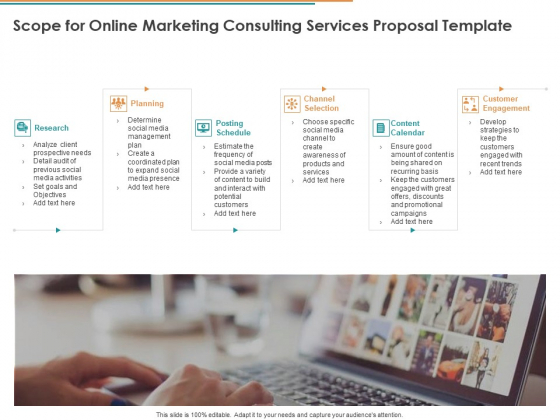 Scope For Online Marketing Consulting Services Proposal Template Ppt Outline Design Inspiration PDF Scope For Online Marketing Consulting Services Proposal Template Ppt Outline Design Inspiration PDF