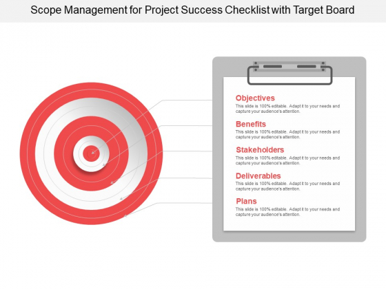 Scope Management For Project Success Checklist With Target Board Ppt PowerPoint Presentation Slides Outfit Scope Management For Project Success Checklist With Target Board Ppt PowerPoint Presentation Slides Outfit