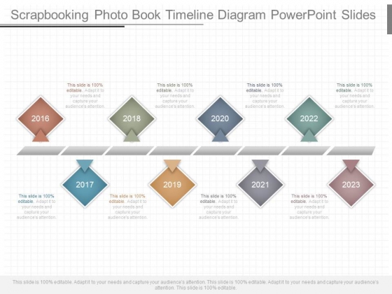 Scrapbooking Photo Book Timeline Diagram Powerpoint Slides